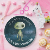 Alien verjaardagsfeestje papieren bordje (Feest)