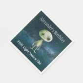 Alien verjaardagsfeestje servet (Hoek)