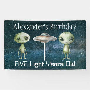 Alien Verjaardagsfeestje Spandoek