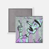Alien Vert, Aimant Homme Tin (Recto/Verso)