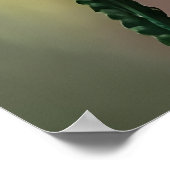 Alien vert effrayant | AI Art Poster (Coin)