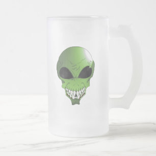 Alien vert givrée 16 oz de verre givrée Mug