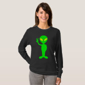 ALIEN VERT SIGNE PEAC T-SHIRT T-SHIRTS (Devant entier)