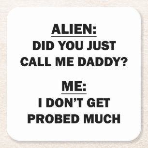 Alien Vierkante Kartonnen Onderzetter