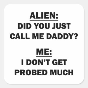 Alien Vierkante Sticker