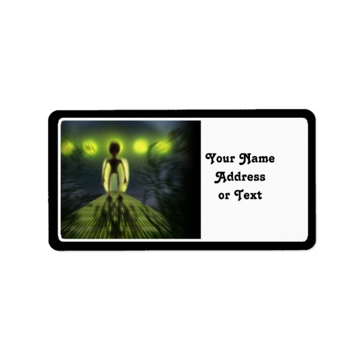 Alien Visitor Etiket (Voorkant)