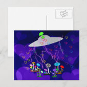 Alien Visitors Briefkaart (Voorkant / Achterkant)