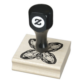 Alien-vlinder (kleurrijk patroon) v1 rubberstempel