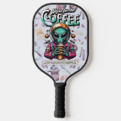 Alien voor de koffie pickleball paddle (Achterkant)
