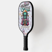 Alien voor de koffie pickleball paddle (Links)