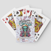 Alien voor de koffie pokerkaarten (Achterkant)