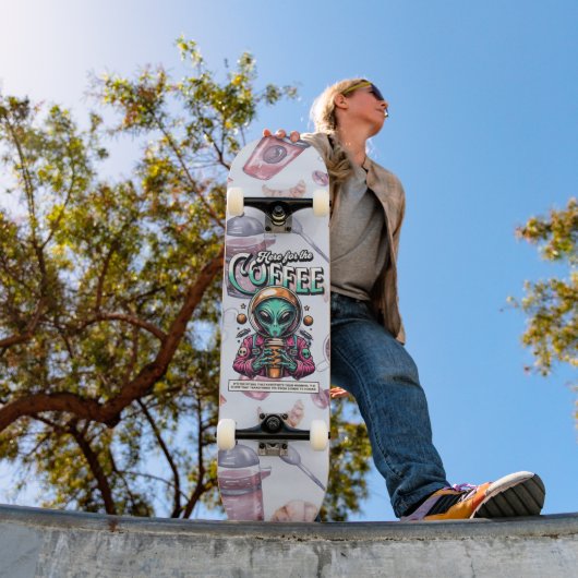 Alien voor de koffie skateboard (Buiten 1)