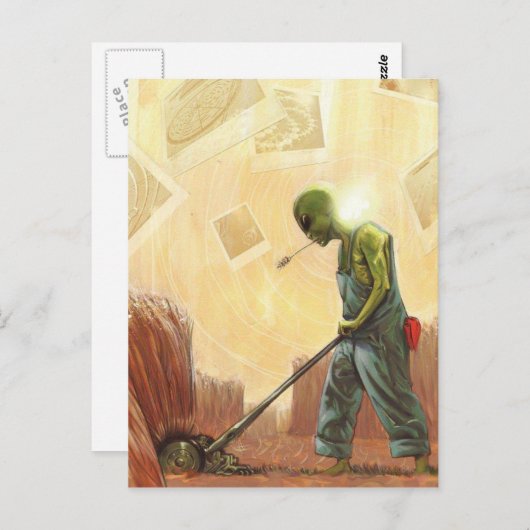 Alien voor snijmachine - Briefkaart (Voorkant / Achterkant)