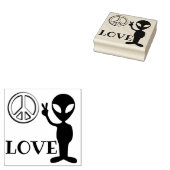 Alien vredesbord - Liefde Rubberstempel (Gestempeld)
