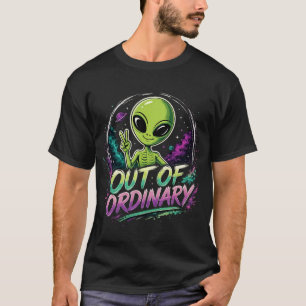 Alien Vredesteken Out Of Ordinary Retro Space T-sh T-shirt