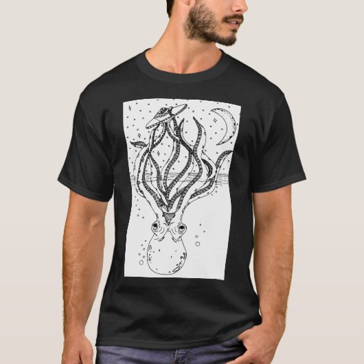Alien Vs. Octopus -> Buitenaards Wezen Vs. Octopus T-shirt (Voorkant)