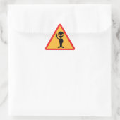 Alien Waarschuwing Driehoek Sticker (Tas)