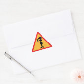 Alien Waarschuwing Driehoek Sticker (Envelop)