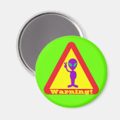 Alien Waarschuwing Magneet (Voorkant / Achterkant)