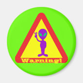 Alien Waarschuwing Magneet (Voorkant)