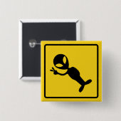 Alien Warning Button (Voorkant /achterkant)