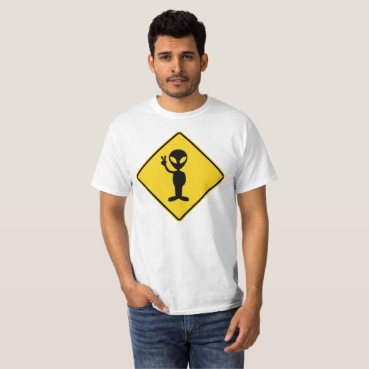 Alien Warning T-shirt (Voorkant volledig)