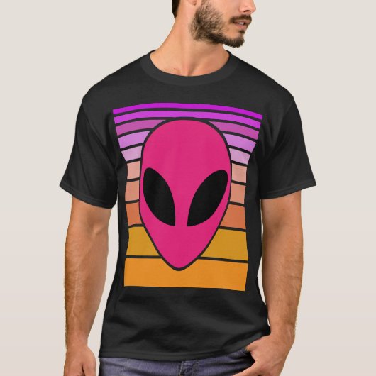 Alien Wave techno gray T-shirt (Voorkant)