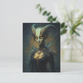 Alien Woman Briefkaart (Staand voorkant)