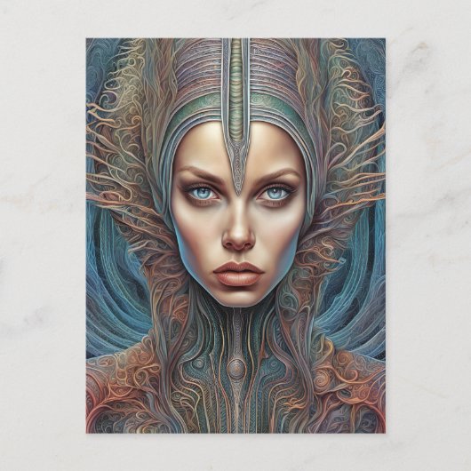 Alien Woman Briefkaart (Voorkant)