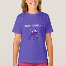 Alien Woman: Playing Soccer T-shirt