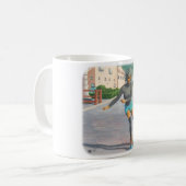 Alien Woman Rolschaatsen Fantasy Art Coffee Mok (Voorkant links)