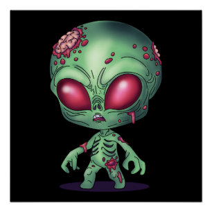 Alien Zombie Perfect Poster