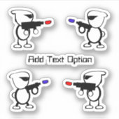 Alienenenaaltjes met laserblasters sticker (Voorkant)