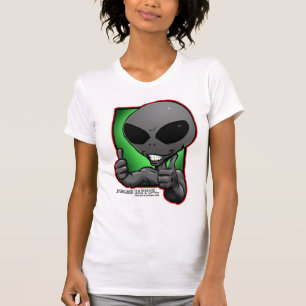 aliengray-smiley-duimsup-wimmin-tshirt t-shirt