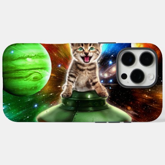 Alienkat in de oufsauer Case-Mate iPhone case (Achterkant (horizontaal))