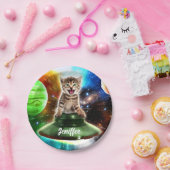 Alienkat in de oufsauer papieren bordje (Feest)