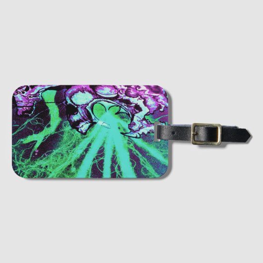 Alienlaserogen met een reptielenknobbel bagagelabel (Voorkant (horizontaal))