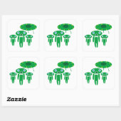 Aliens-aankomst Vierkante Sticker (Vel)