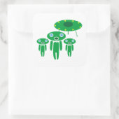 Aliens-aankomst Vierkante Sticker (Tas)