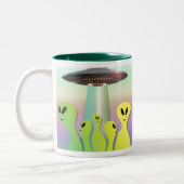 aliens amicaux tasse à café à deux tons (Gauche)