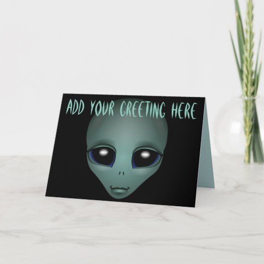 Aliens Art-kaarten Invitatie Aangepaste Halloween- (Voorkant)