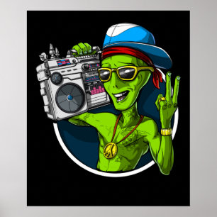 Aliens Boombox Poster