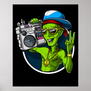 Aliens Boombox Poster