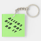 Aliens bouwden geen piramides sleutelhanger (Achterkant)