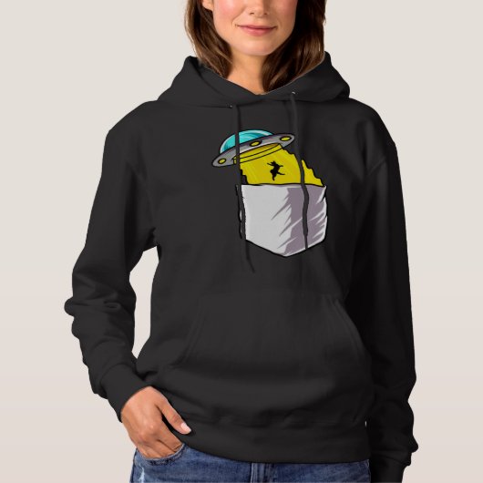 Aliens Cryptozoology Abduction  Cute Pocket Style Hoodie (Voorkant)