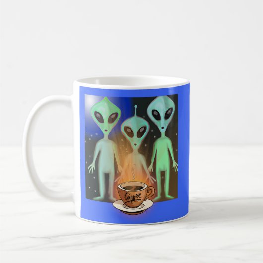 Aliens Curieux d'une tasse de café (Gauche)