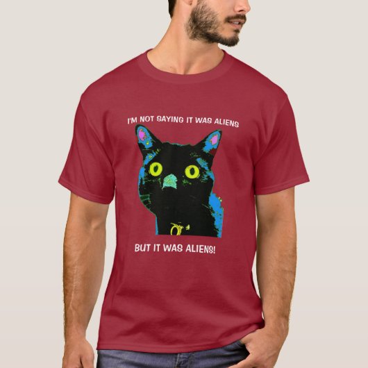 Aliens de chat noir ! T-shirt (Devant)