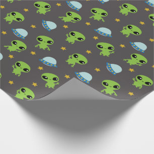 Aliens die papier met onmiddellijke verpakking geb