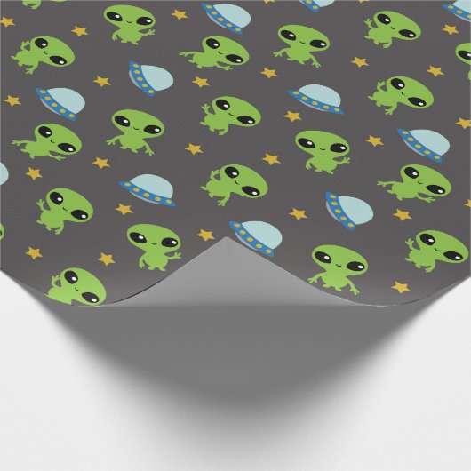 Aliens die papier met onmiddellijke verpakking geb (Hoek)