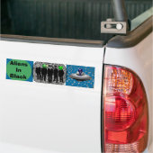 Aliens en noir autocollant pare-chocs (Sur camion)
